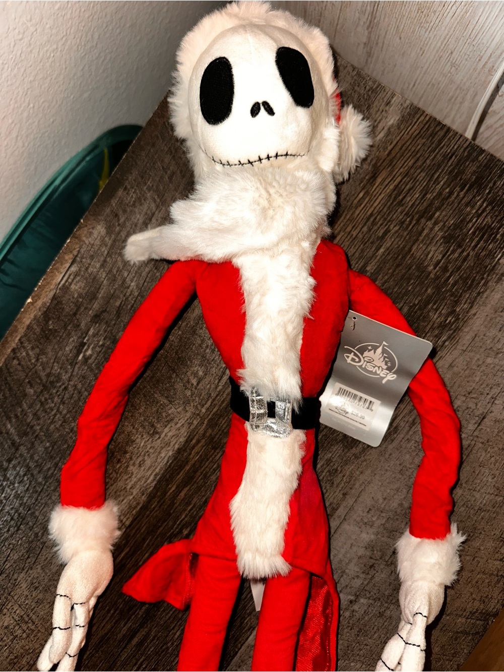 Disney Jack Skellington Plush in Red and White Santa Suit